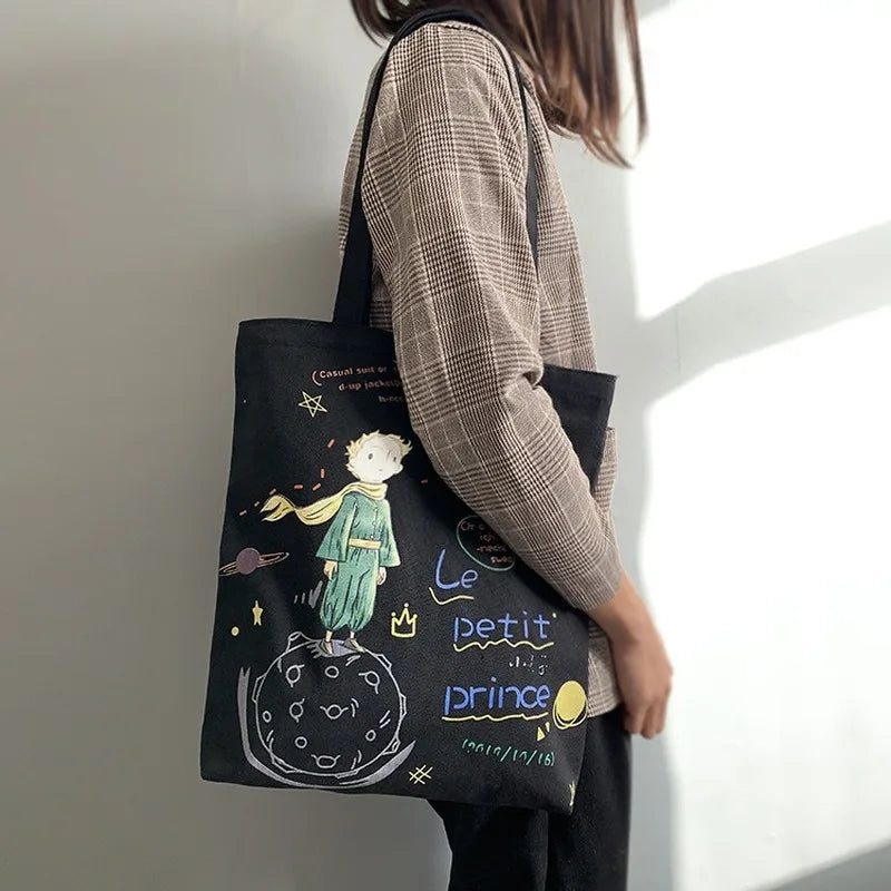 Women's Canvas Tote Bag Eco Foldable Shopper Handbag