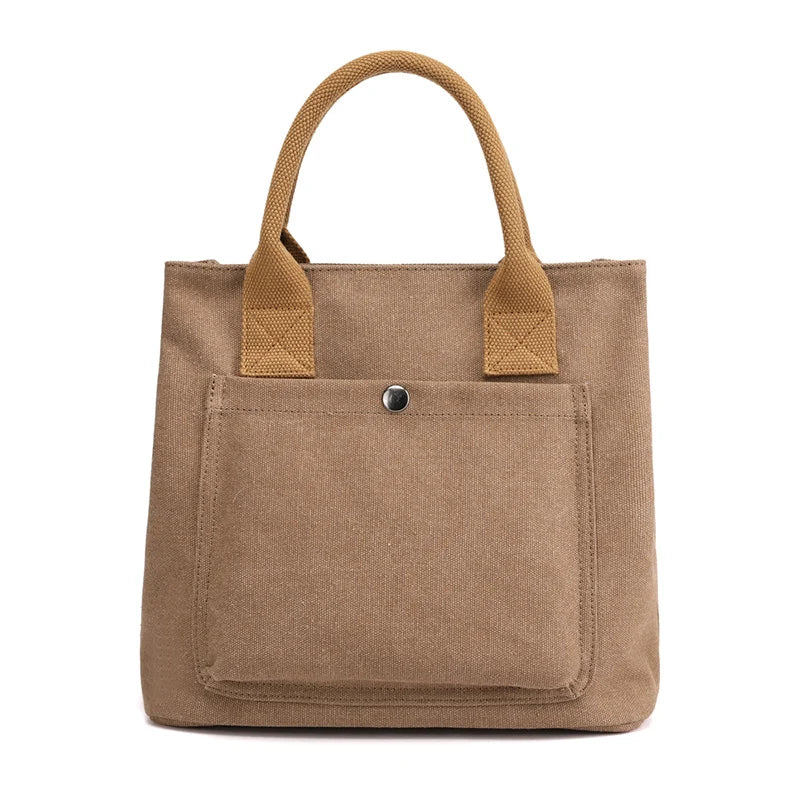 Vintage Canvas Tote Handbag Casual Shoulder Work Bag