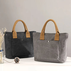 Vintage Canvas Tote Handbag Casual Shoulder Work Bag
