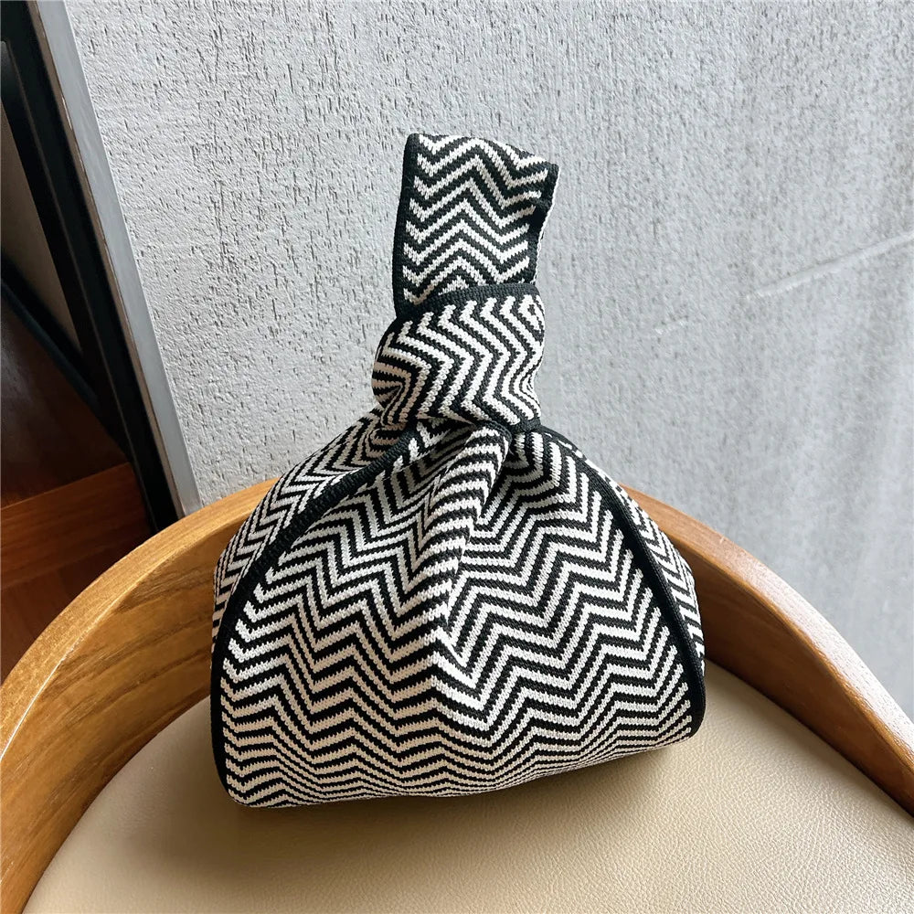 Women's Versatile Casual Bag Matching Knitted Handbag for Four Season