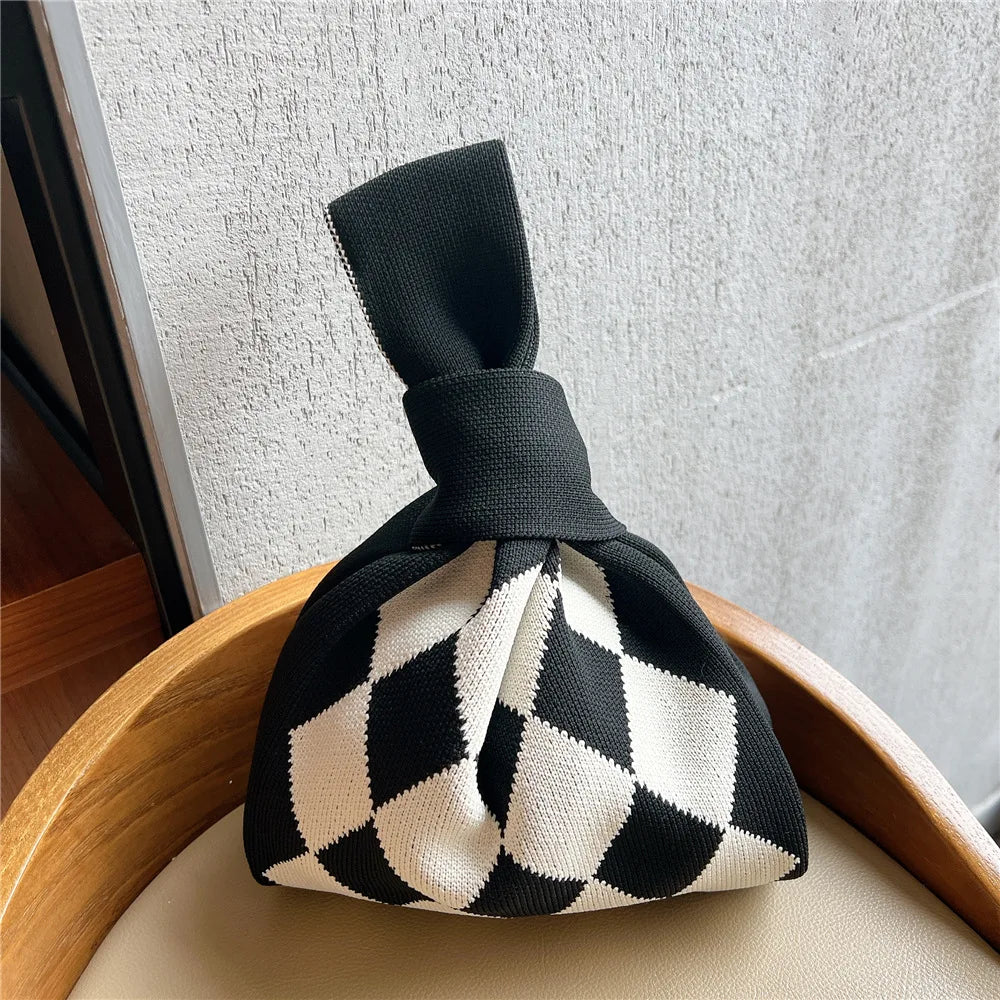 Women's Versatile Casual Bag Matching Knitted Handbag for Four Season