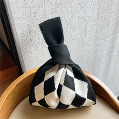 Women's Versatile Casual Bag Matching Knitted Handbag for Four Season