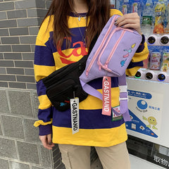 Women's Cartoon Dinosaur Belt Waist Bag Phone Wallet Hip Fanny Bag