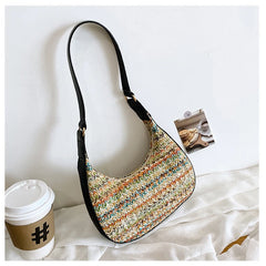 Women's Casual Shoulder Bags Contrast Pu Leather Bags