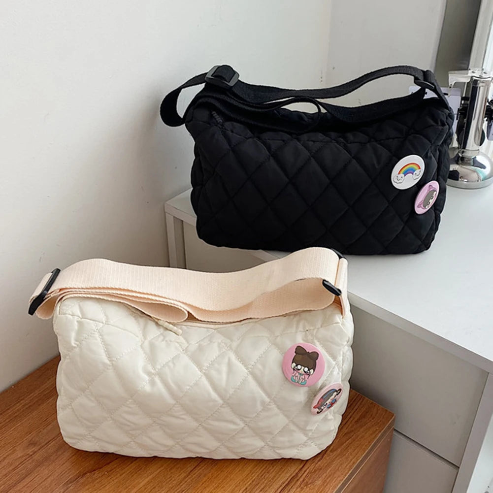 Women's Crossbody Bag Rhombus Pattern Handbag Satchel Shoulder Bags
