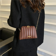 Women's Casual Shell Bag Chain Zipper Messenger Bags Commuter Shoulder Bag