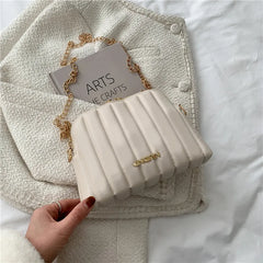 Women's Casual Shell Bag Chain Zipper Messenger Bags Commuter Shoulder Bag