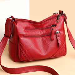 Women's Soft Leather Shoulder Bag Large Capacity Crossbody Tote Bag