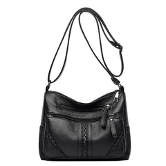 Women's Soft Leather Shoulder Bag Large Capacity Crossbody Tote Bag
