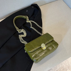 Women's Leather Chain Shoulder Bag Boston Totes Crossbody Bag