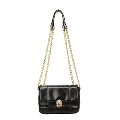 Women's Leather Chain Shoulder Bag Boston Totes Crossbody Bag