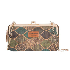 Women's Chain Shoulder Strap Bag Floral Cork Small Handbag