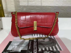 Women's Small Chain Shoulder Bag Messenger Clutch with Lid Lock