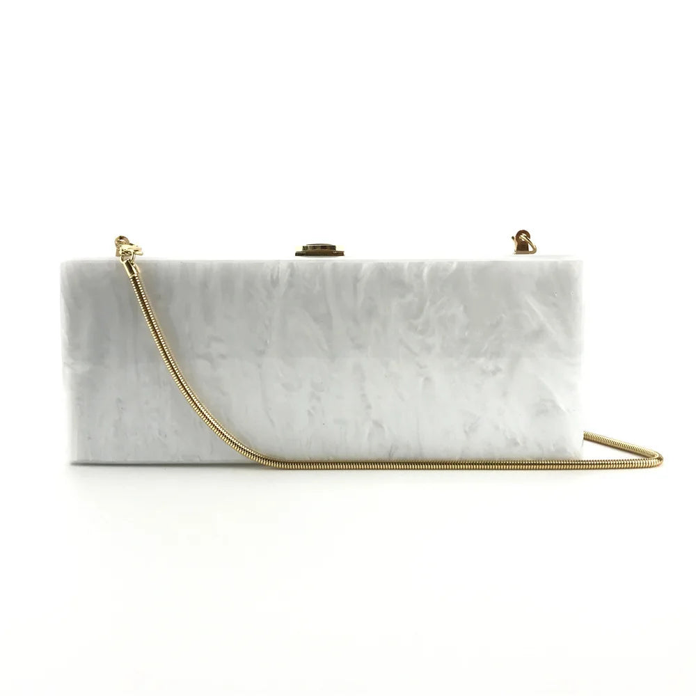 Women's Acrylic Box Clutch Bag Crossbody Messenger Shoulder Bag