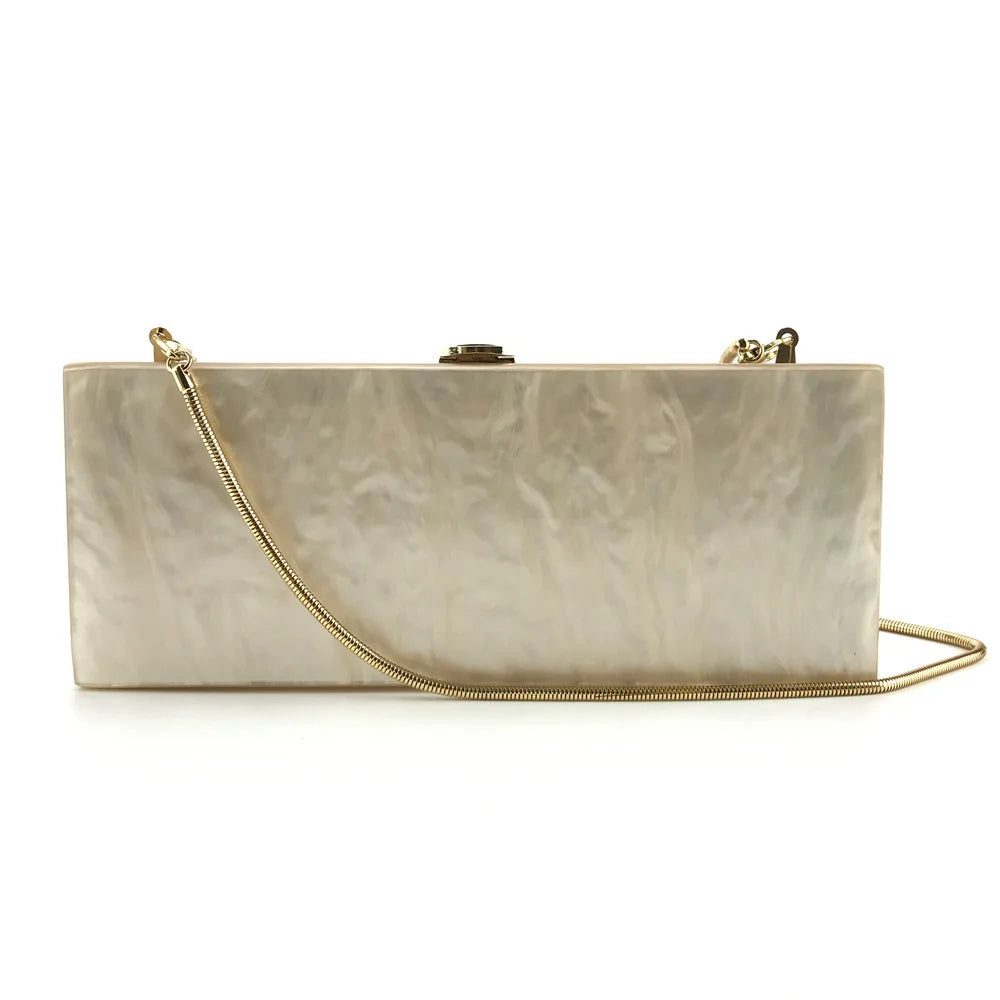 Women's Acrylic Box Clutch Bag Crossbody Messenger Shoulder Bag
