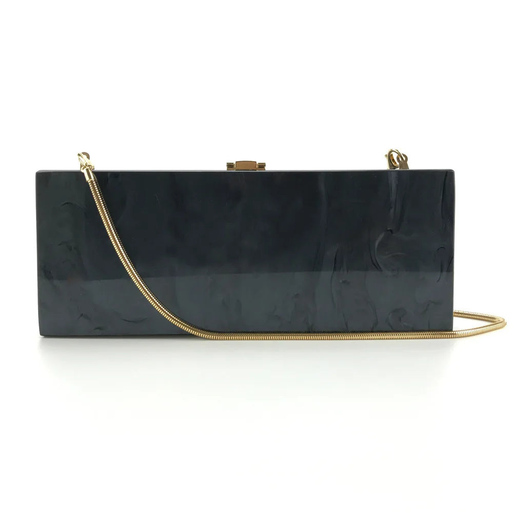 Women's Acrylic Box Clutch Bag Crossbody Messenger Shoulder Bag