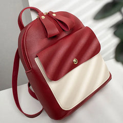 Women's Contrast Change Small Backpack Mini Travel School Bags