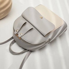 Women's Contrast Change Small Backpack Mini Travel School Bags
