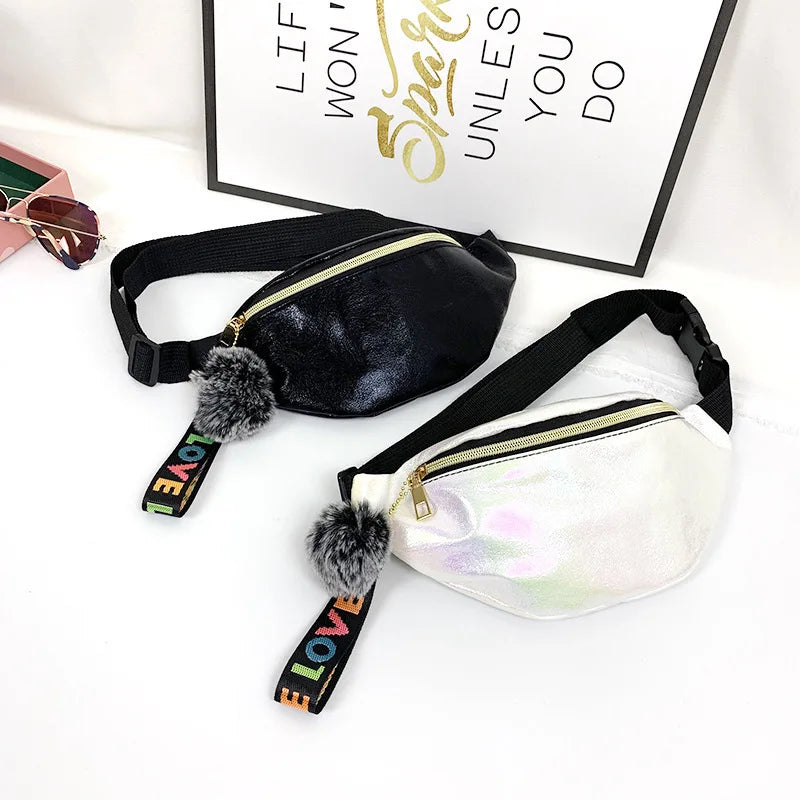 Women's Colorful Sequin Waist Bag Crossbody Phone Pouch