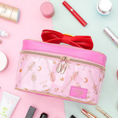 Women's PU Leather Make Up Organizer Waterproof Cosmetic Bag