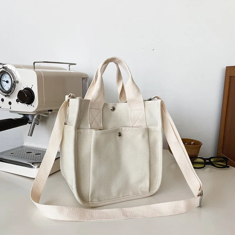 Women's Canvas Crossbody Tote Bag Large Capacity Shoulder Bag
