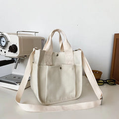 Women's Canvas Crossbody Tote Bag Large Capacity Shoulder Bag