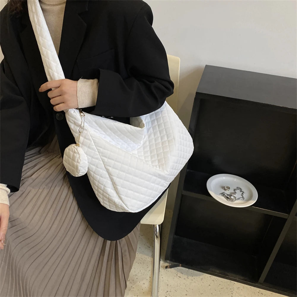 Women's Crossbody Bag Quilted Cotton-Padded Handbag