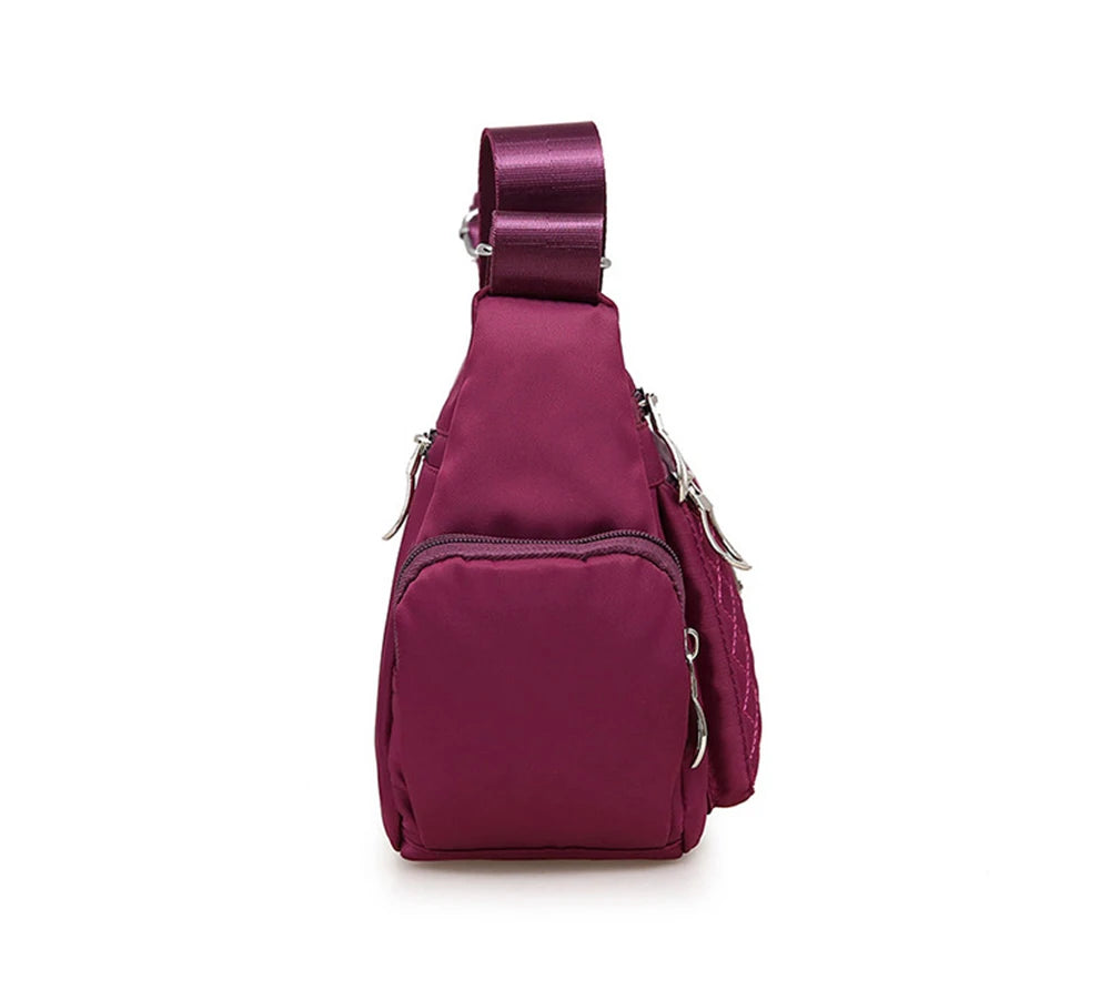 Women's Crossbody Bag Waterproof Nylon Plaid Shoulder Messenger Bags