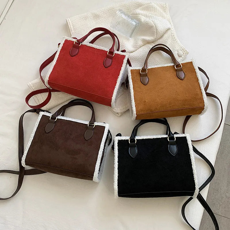 Women's Crossbody Bag Retro Solid Matte PU Leather Shoulder Bag