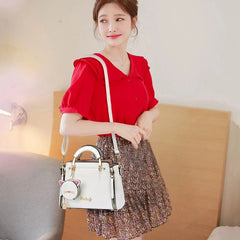 Women's Crossbody Messenger Bag PU Leather Tote Shoulder Handbag