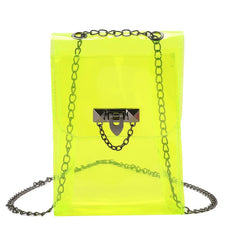 Clear Transparent Women's Crossbody Bag Chain Mini Purse Phone Pouch