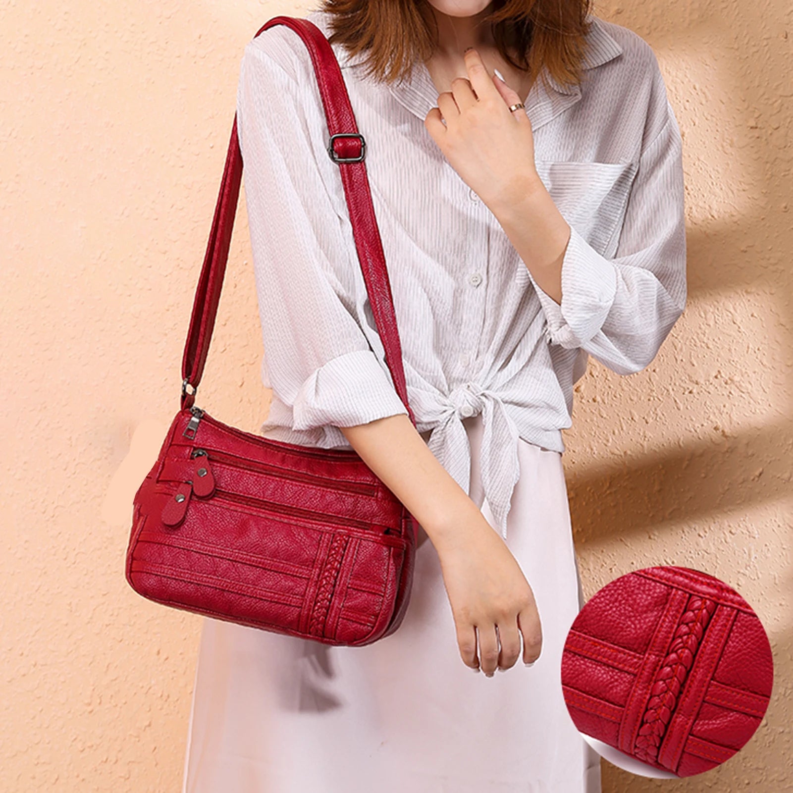 Women's Crossbody Clutch Purses with Soft Strap Square Bag