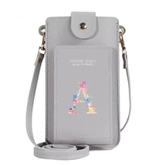 Pink PU Leather Crossbody Shoulder Bag with Card Holder
