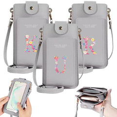 Pink PU Leather Crossbody Shoulder Bag with Card Holder