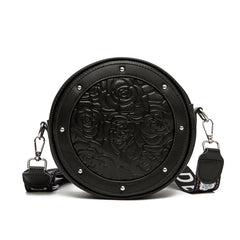 Retro Cartoon Leather Shoulder Bag for Women