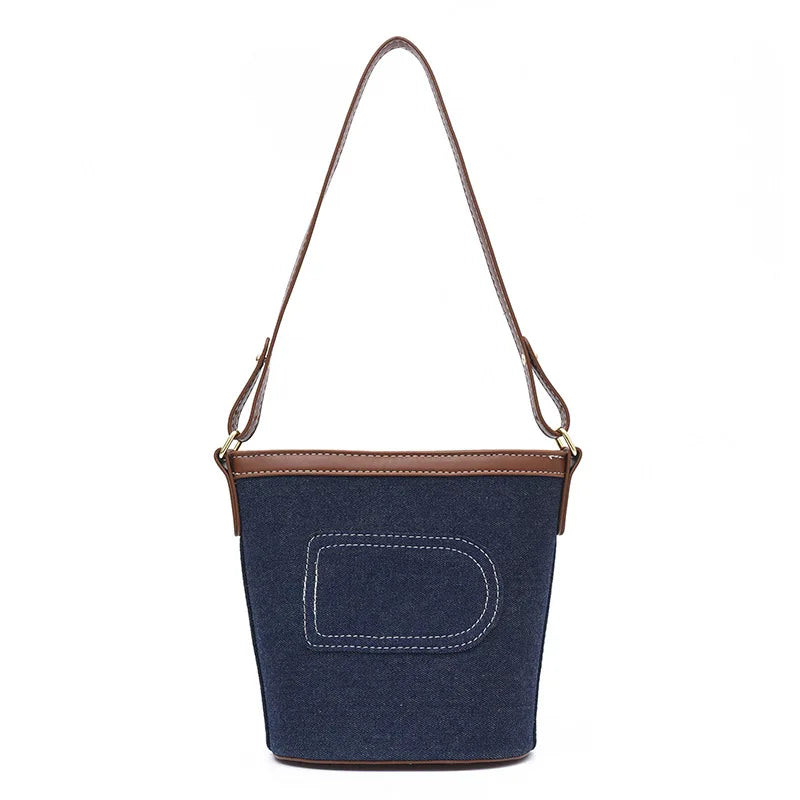 Women's Denim Hand Bag Shoulder Jeans Handbags Underarm Bags