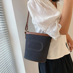 Women's Denim Hand Bag Shoulder Jeans Handbags Underarm Bags