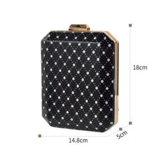 Women's Diamond Lattice Party Clutch Wedding Evening Bag