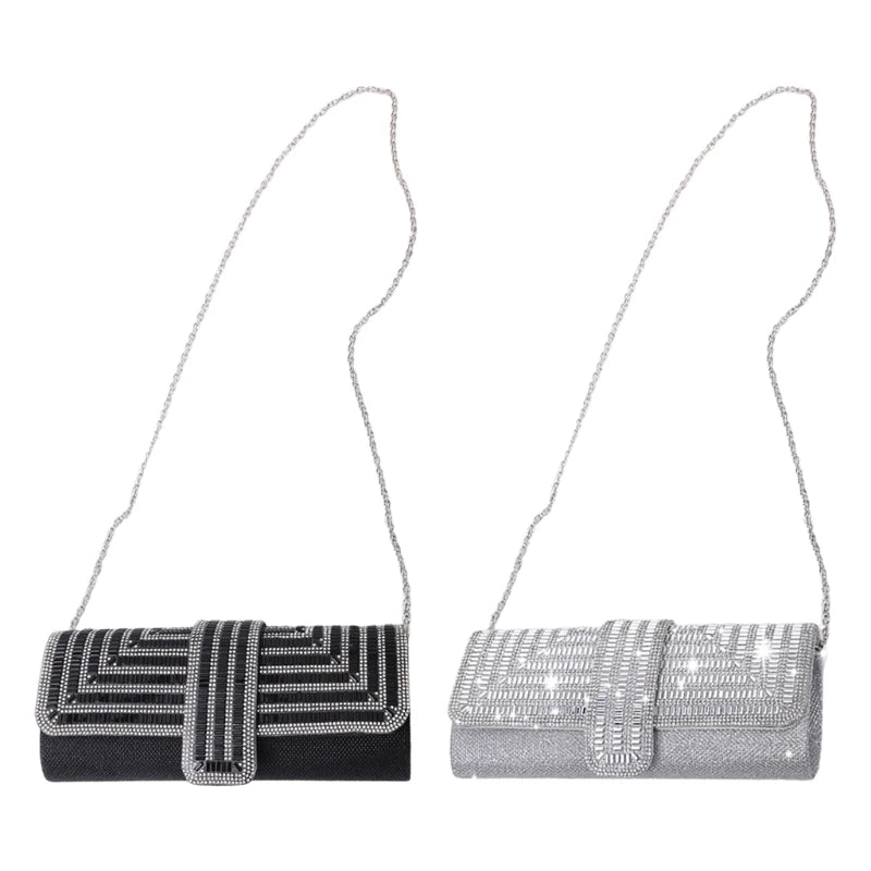 Women's Evening Bag Retro Clutch Crystal Rhinestone Handbag