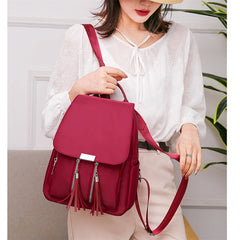 Women's Backpack School Bookbag Tassel Anti-Theft Daypack Rucksack Shoulder Bag