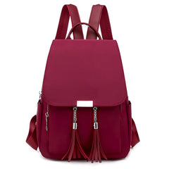 Women's Backpack School Bookbag Tassel Anti-Theft Daypack Rucksack Shoulder Bag