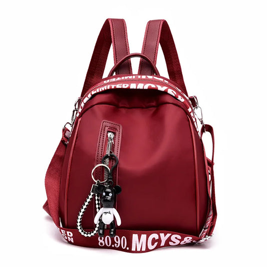 Women's Oxford Cloth College Wind Backpack Travel Shoulder Bag