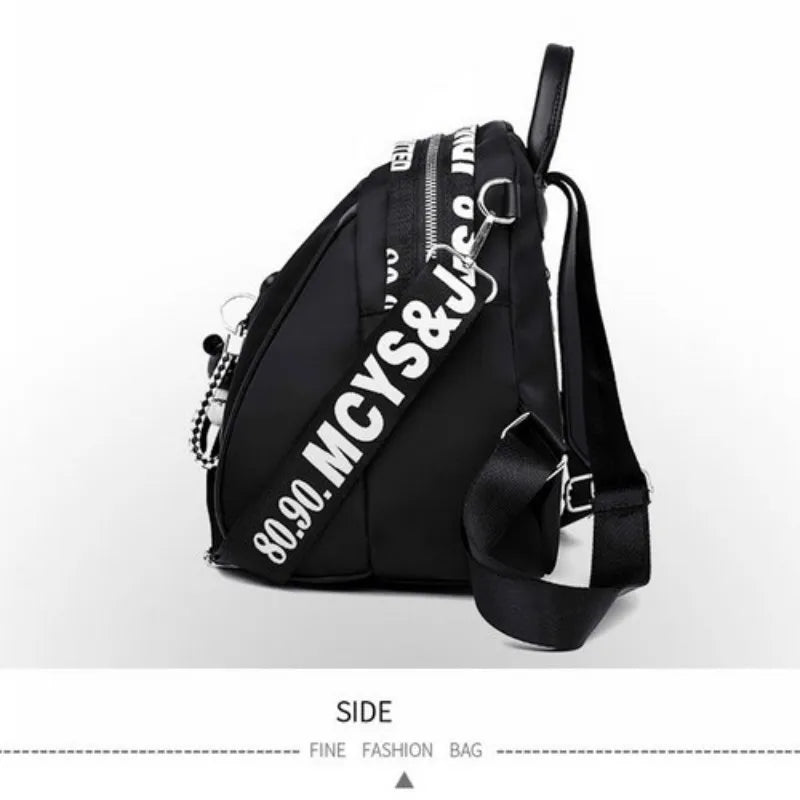 Women's Backpack Solid Oxford Cloth College Wind School Bag