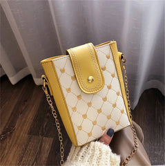 Women's Casual Bucket Bag with Chain Strap