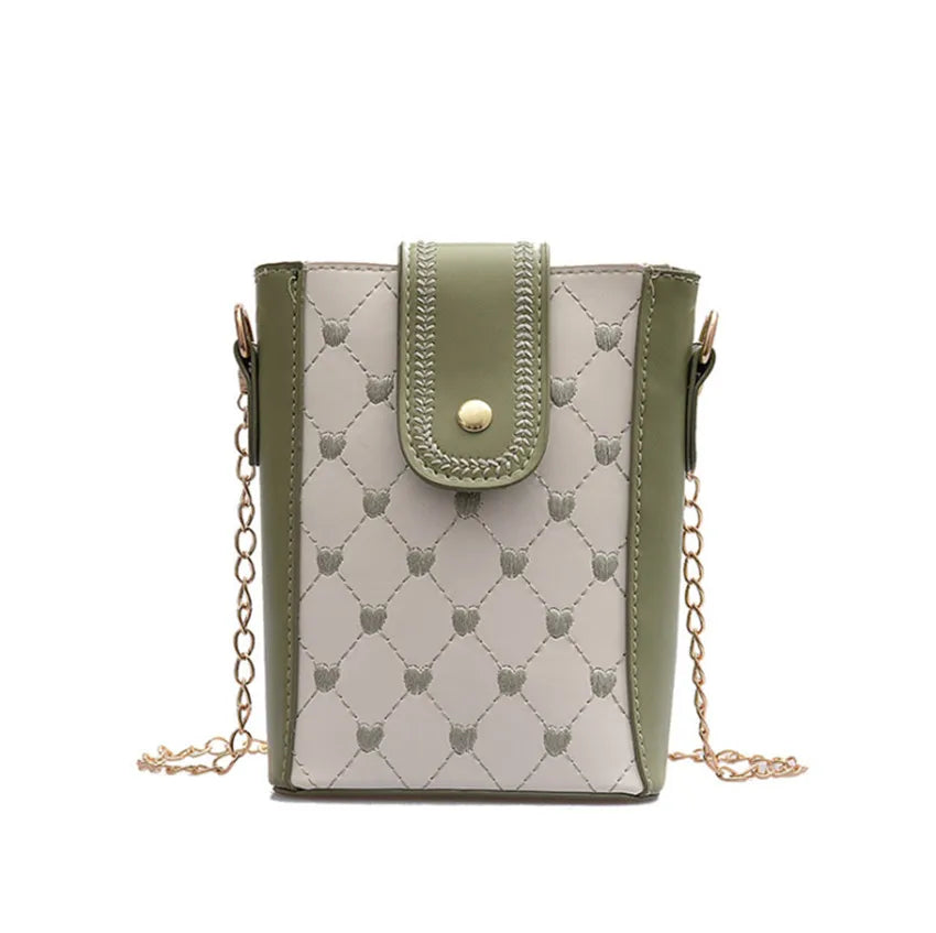 Women's Casual Bucket Bag with Chain Strap