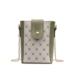 Women's Casual Bucket Bag with Chain Strap