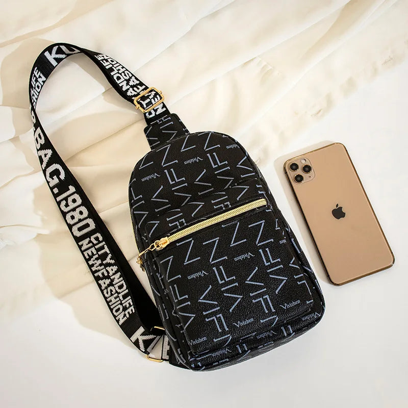 Women's Waterproof Chest Bag PU Messenger Travel Shoulder Phone Waist Wallet