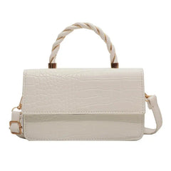 Crocodile Pattern Handbag Solid Shoulder Messenger Bag