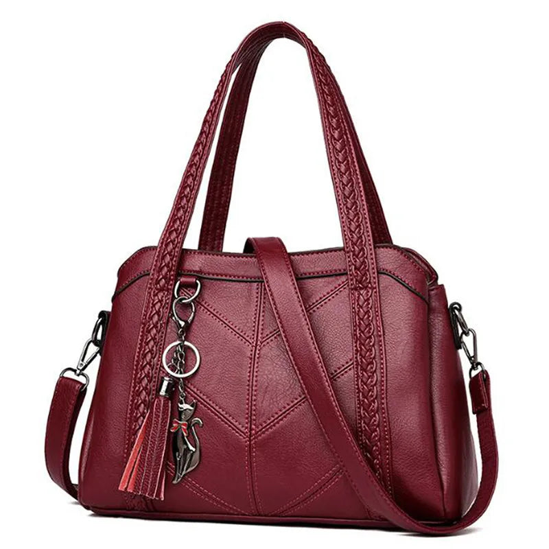 Women's Soft PU Leather Handbag Shoulder Crossbody Casual Tote