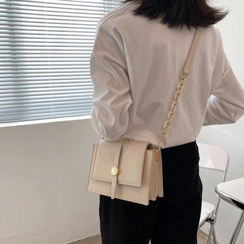 Women's PU Leather Shoulder Bag with Adjustable Strap
